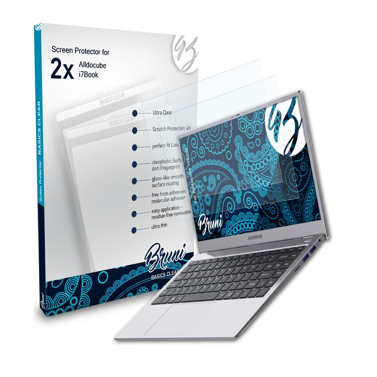 Alldocube 2x Schutzfolie(für i7Book) BRUNI Basics-Clear