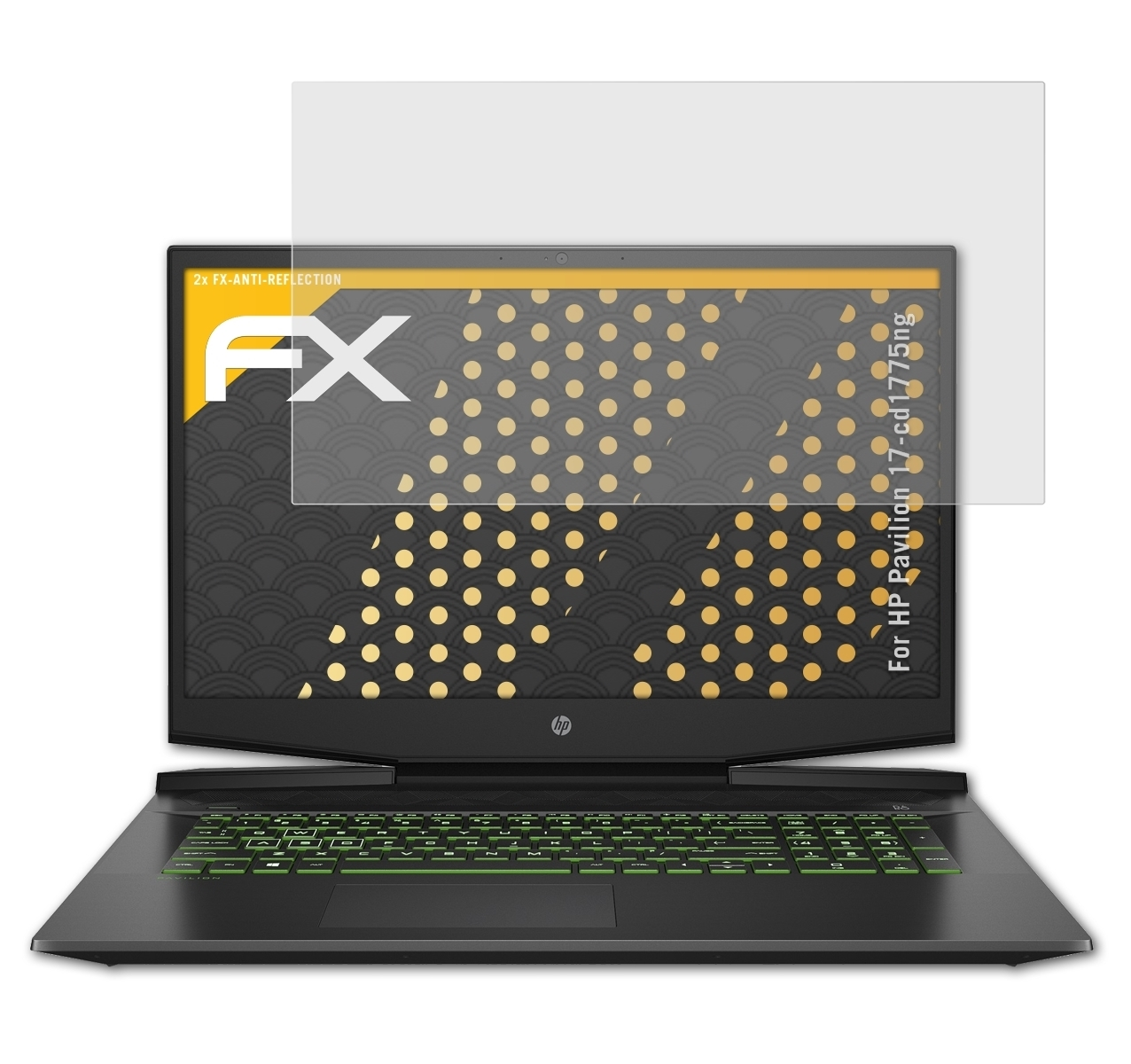 ATFOLIX 2x FX-Antireflex Displayschutz(für HP 17-cd1775ng) Pavilion