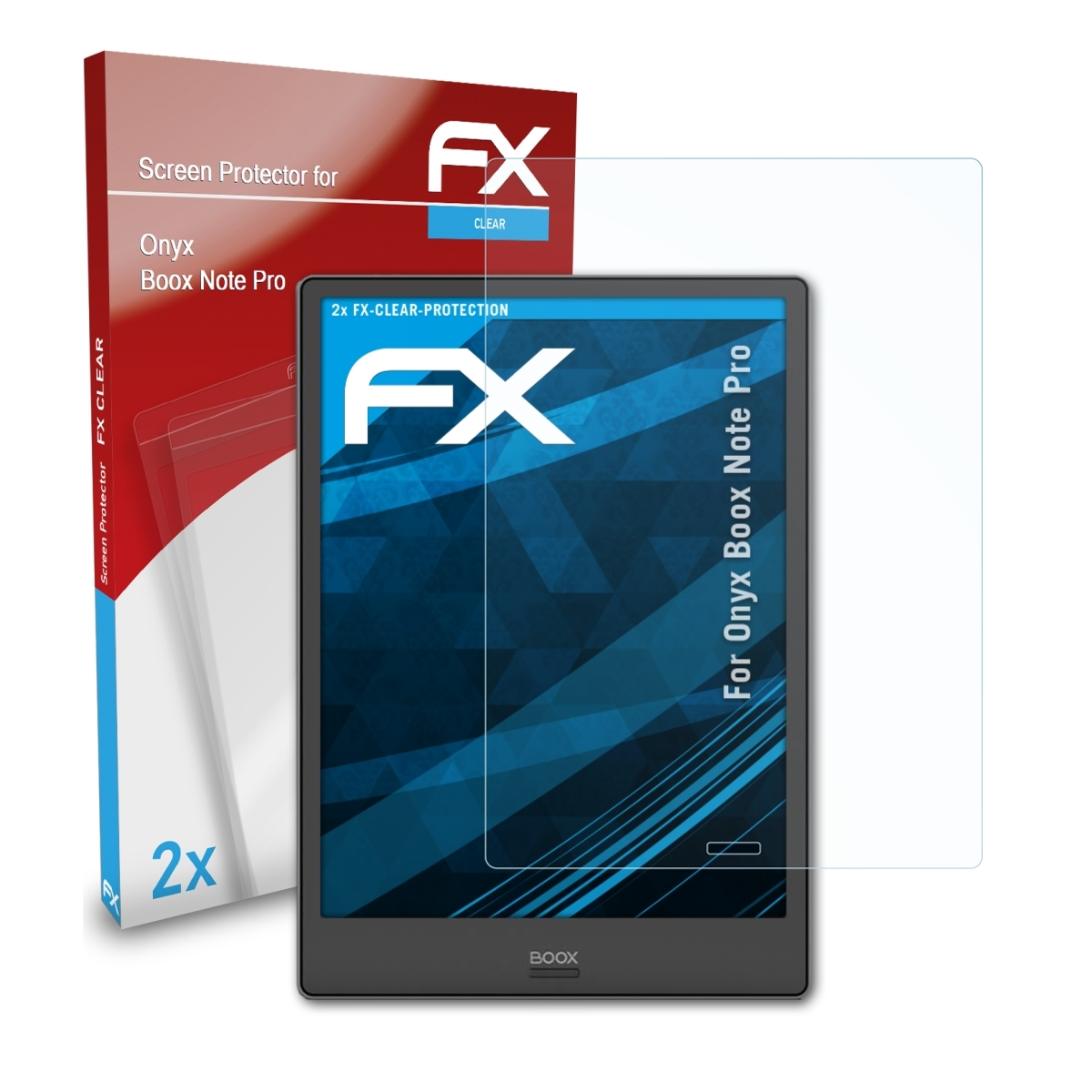 ATFOLIX 2x FX-Clear Displayschutz(für BOOX Pro) Note