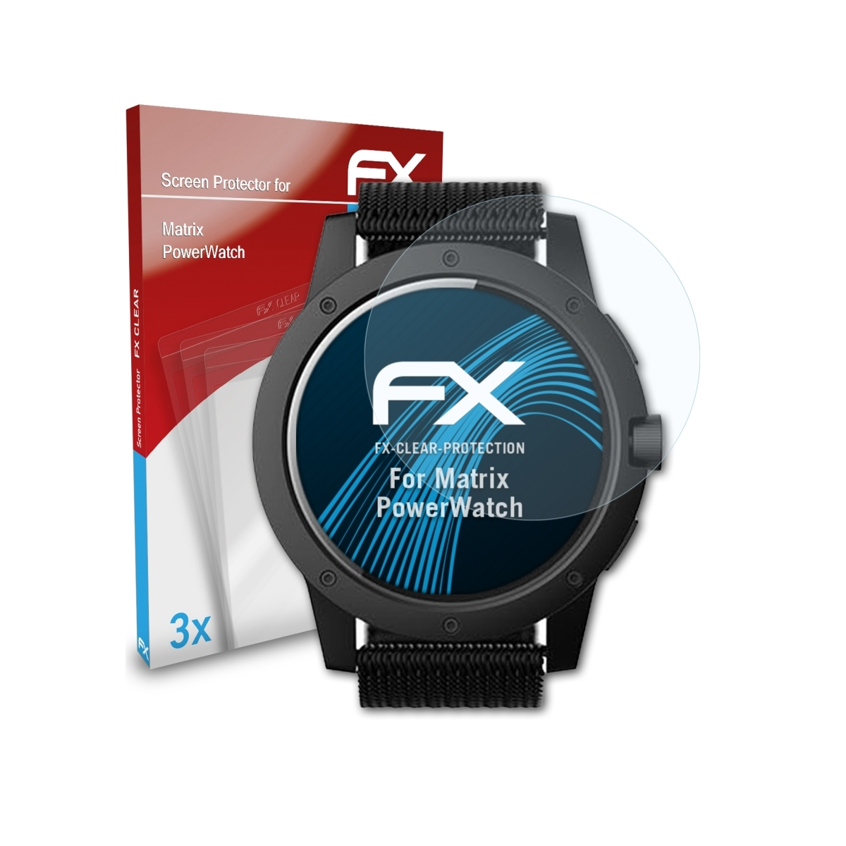 ATFOLIX 3x Matrix PowerWatch) Displayschutz(für FX-Clear