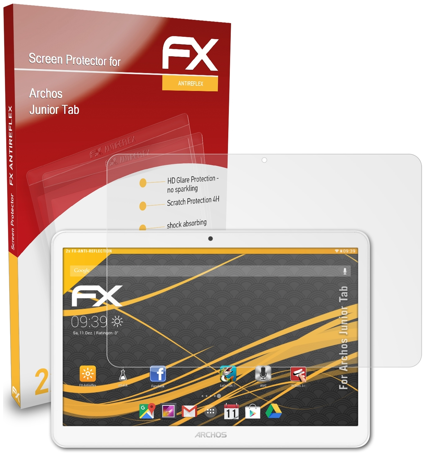 ATFOLIX 2x FX-Antireflex Displayschutz(für Archos Junior Tab)