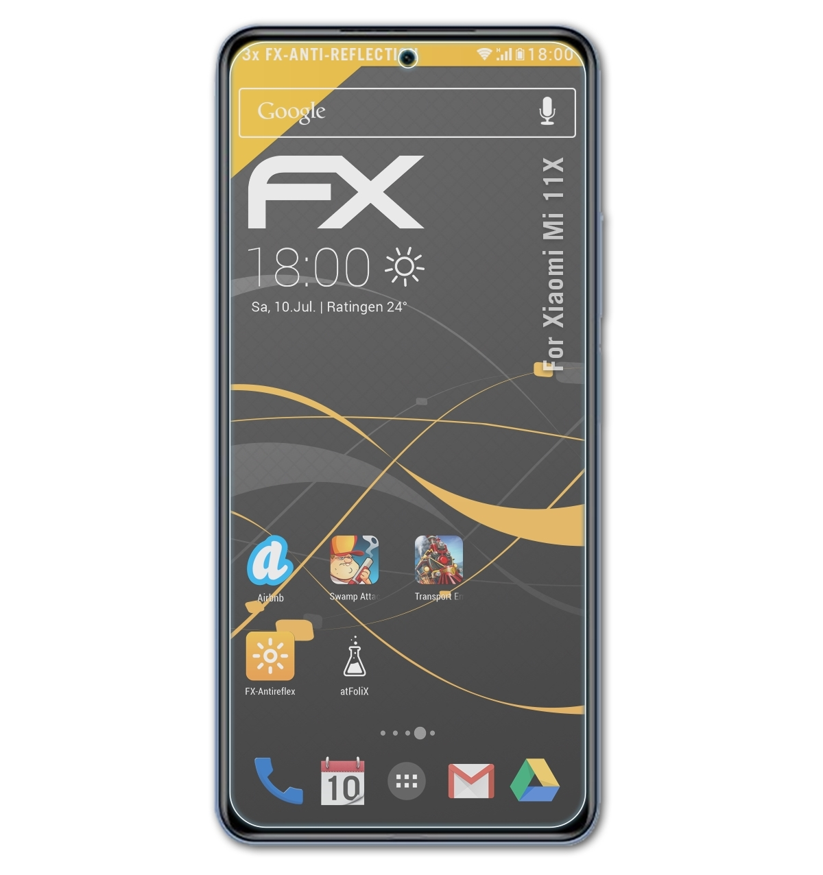 Xiaomi FX-Antireflex Mi 11X) Displayschutz(für 3x ATFOLIX