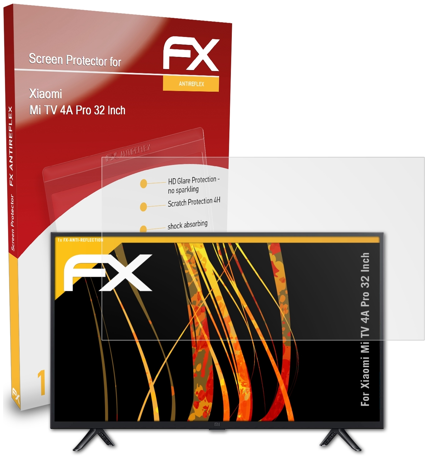 Inch)) Mi 4A ATFOLIX (32 Displayschutz(für FX-Antireflex Pro TV Xiaomi