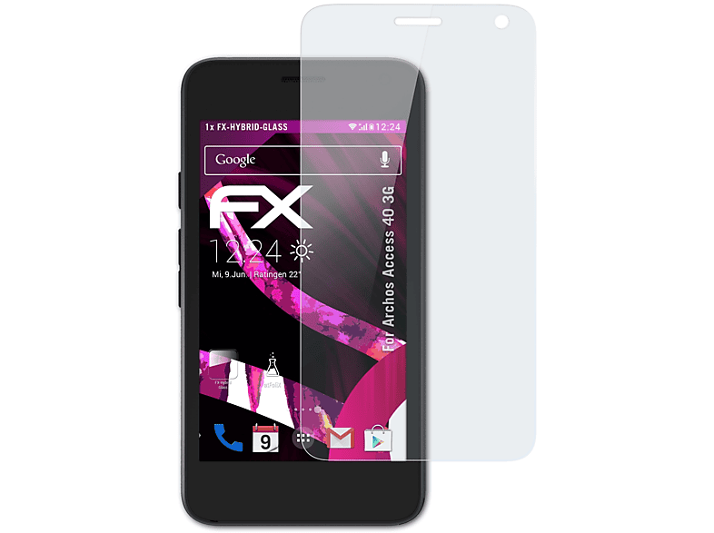 ATFOLIX FX-Hybrid-Glass Schutzglas(für Archos Access 40 3G)