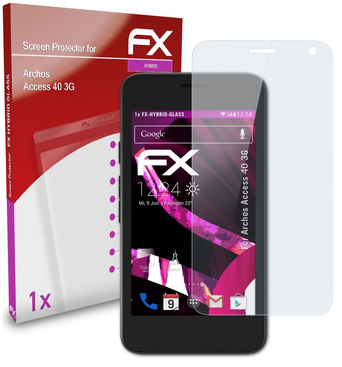FX-Hybrid-Glass Archos Schutzglas(für 3G) ATFOLIX Access 40