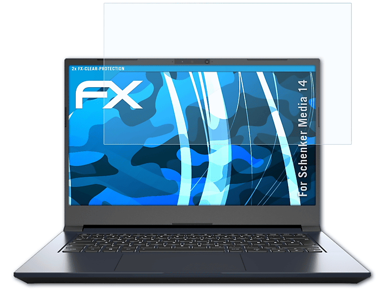 ATFOLIX 2x FX-Clear Displayschutz(für Schenker Media 14)