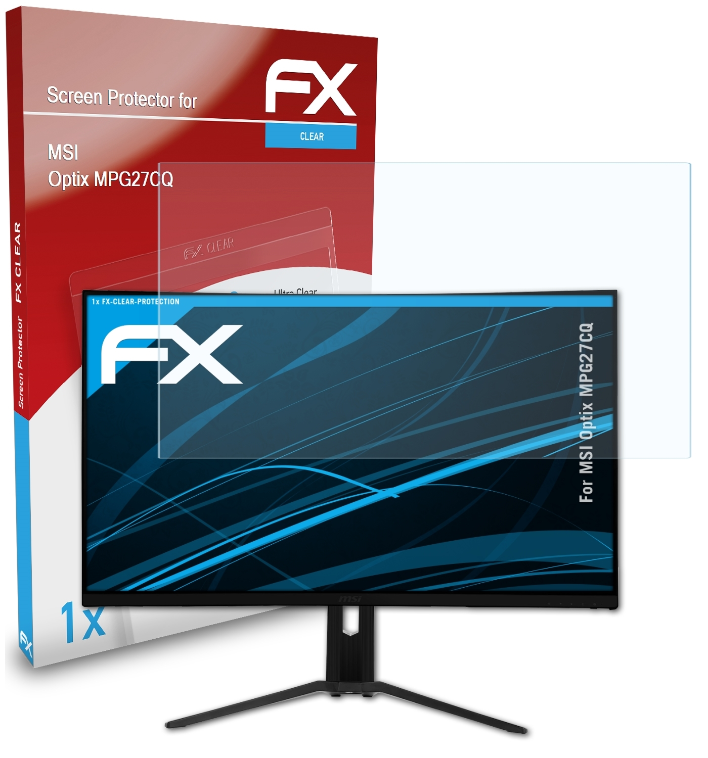 ATFOLIX FX-Clear MPG27CQ) Displayschutz(für Optix MSI