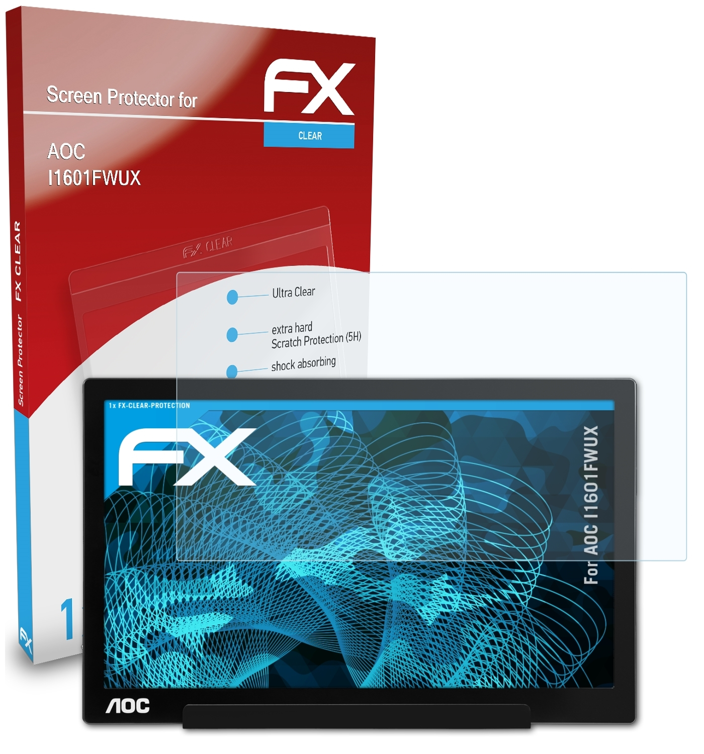 I1601FWUX) AOC Displayschutz(für FX-Clear ATFOLIX