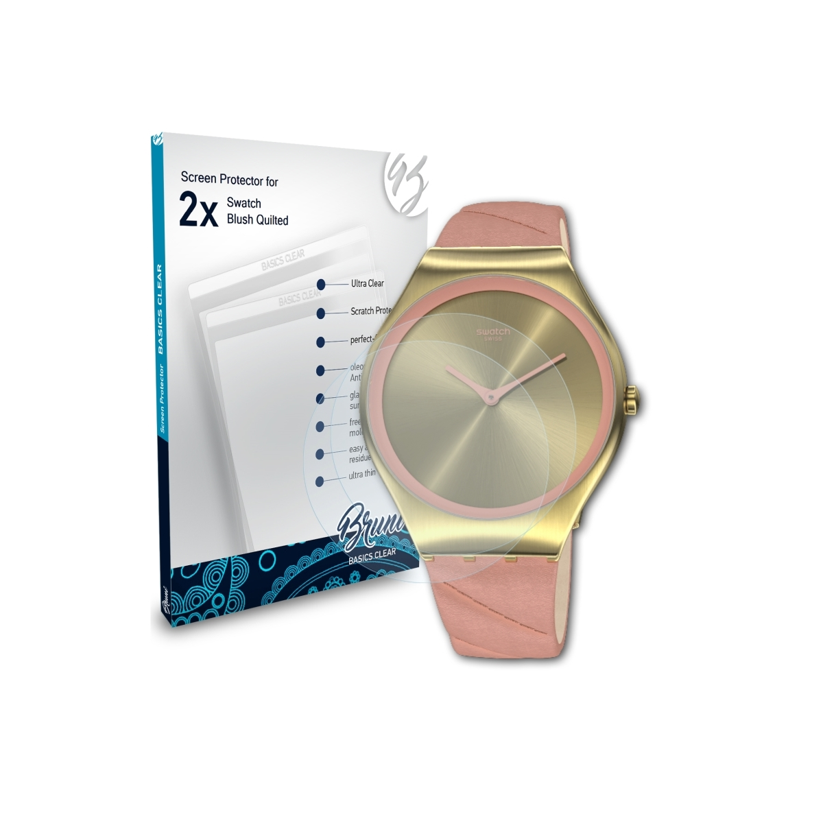 BRUNI 2x Basics-Clear Schutzfolie(für Blush Swatch Quilted)