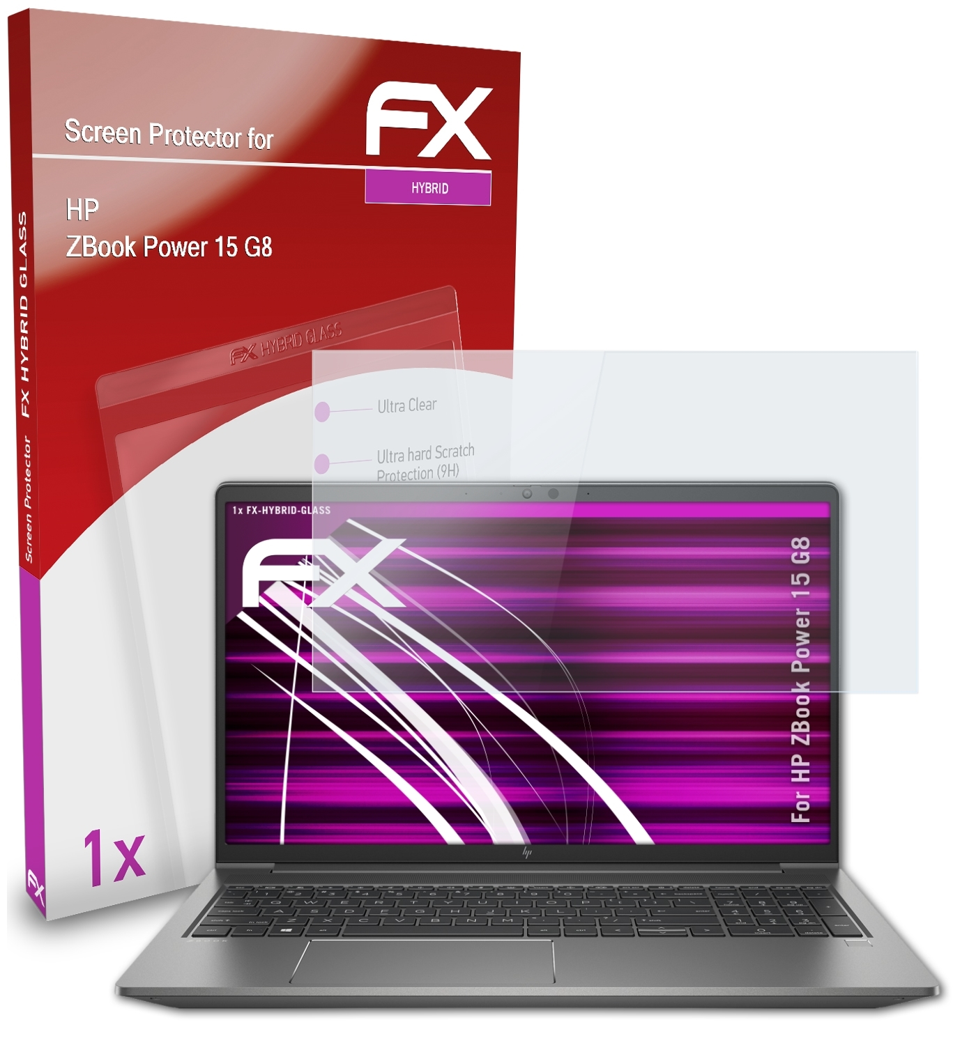 Power 15 ZBook FX-Hybrid-Glass HP ATFOLIX G8) Schutzglas(für