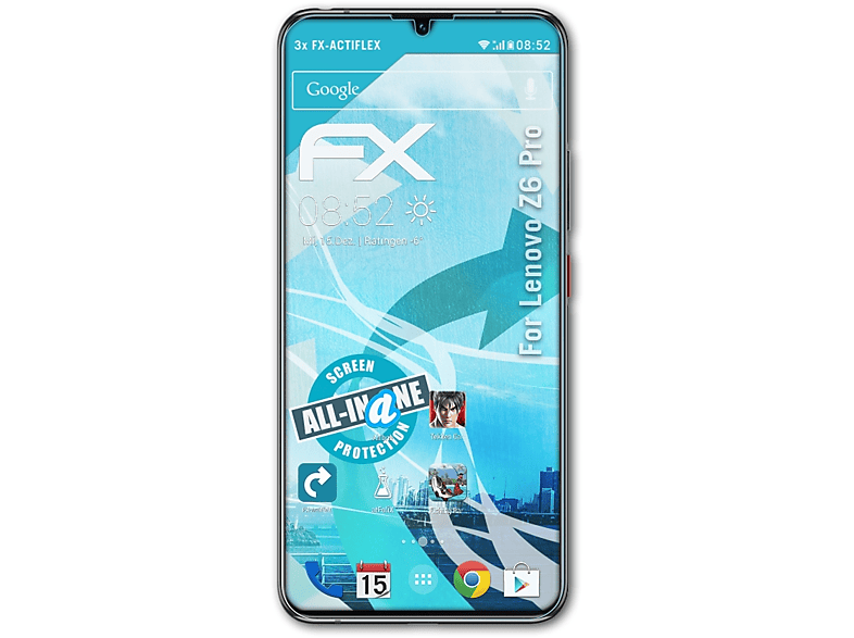 Pro) FX-ActiFleX Lenovo Z6 Displayschutz(für 3x ATFOLIX