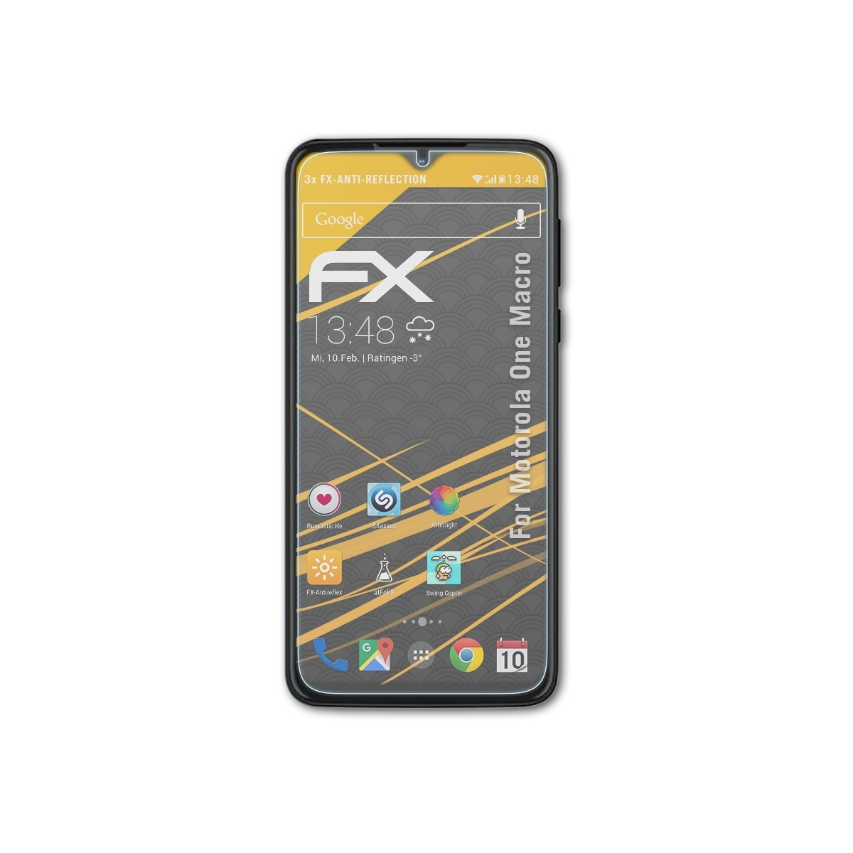 ATFOLIX 3x Displayschutz(für Motorola Macro) One FX-Antireflex