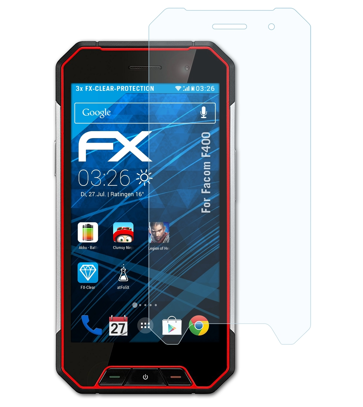 FX-Clear ATFOLIX 3x Facom Displayschutz(für F400)