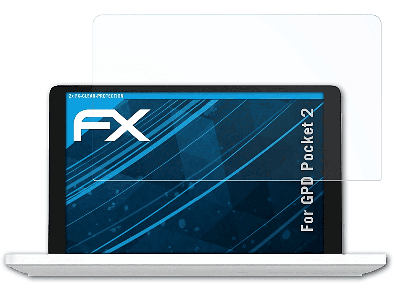 ATFOLIX 2x FX-Clear GPD Displayschutz(für 2) Pocket