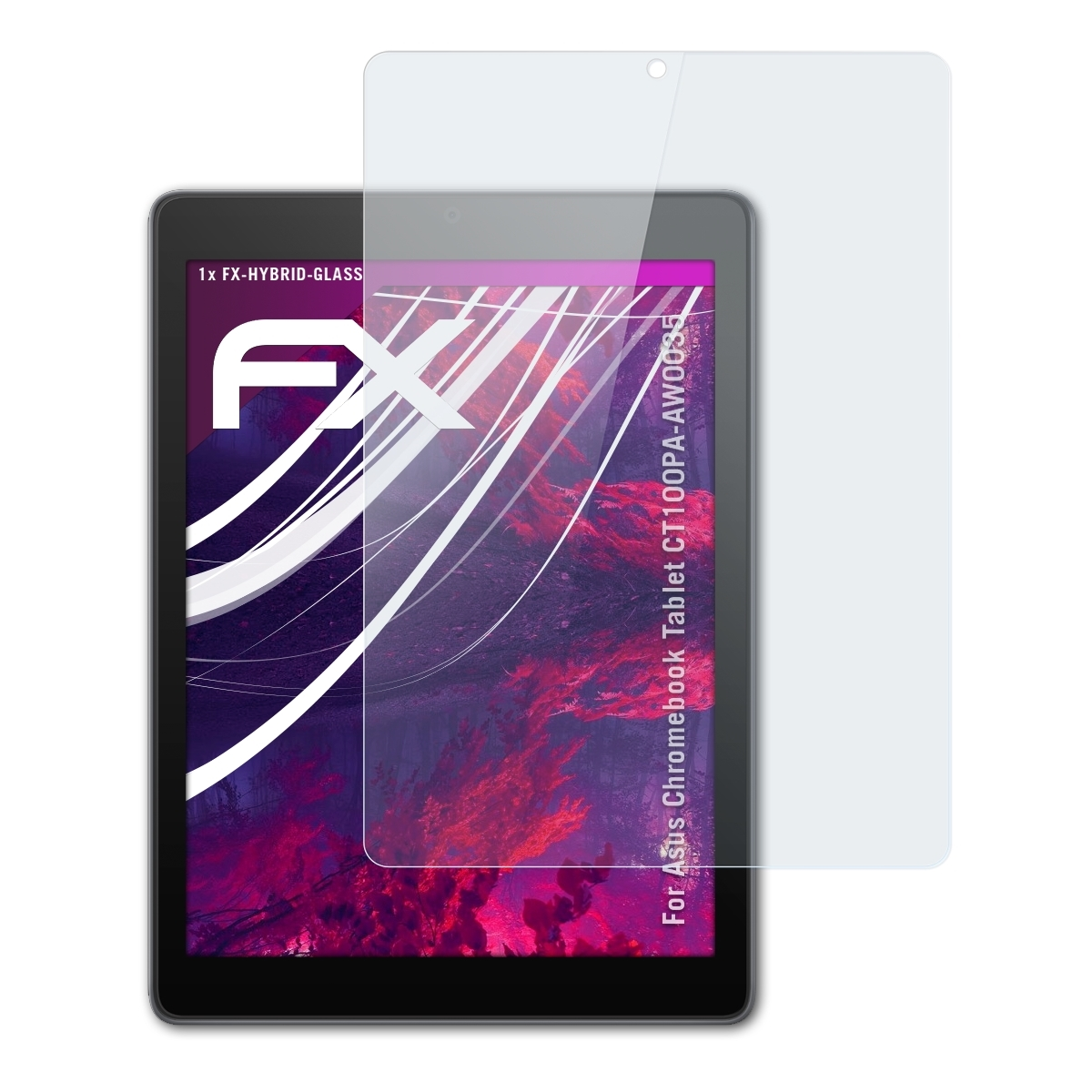 Asus (CT100PA-AW0035)) FX-Hybrid-Glass ATFOLIX Tablet Chromebook Schutzglas(für
