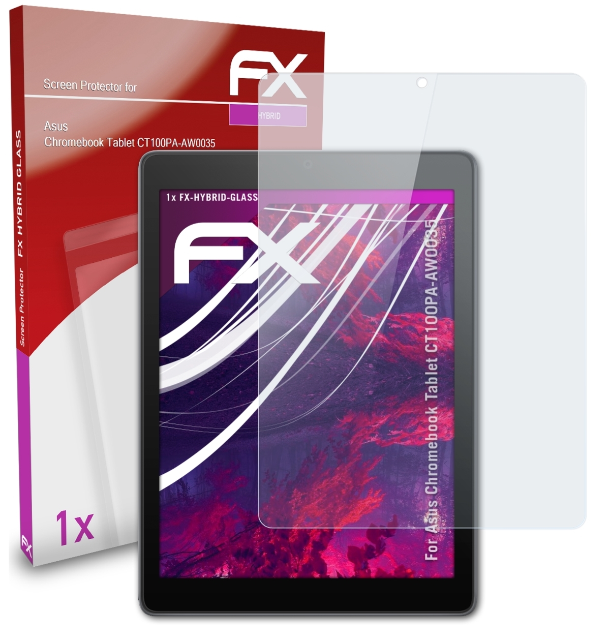 Schutzglas(für Tablet Asus ATFOLIX Chromebook FX-Hybrid-Glass (CT100PA-AW0035))