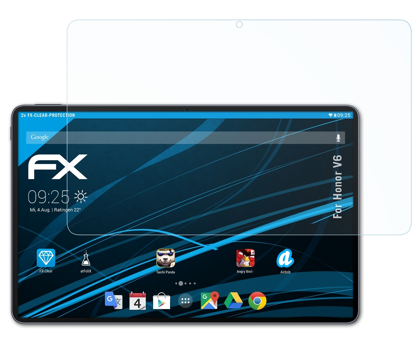 ATFOLIX 2x Honor V6) Displayschutz(für FX-Clear