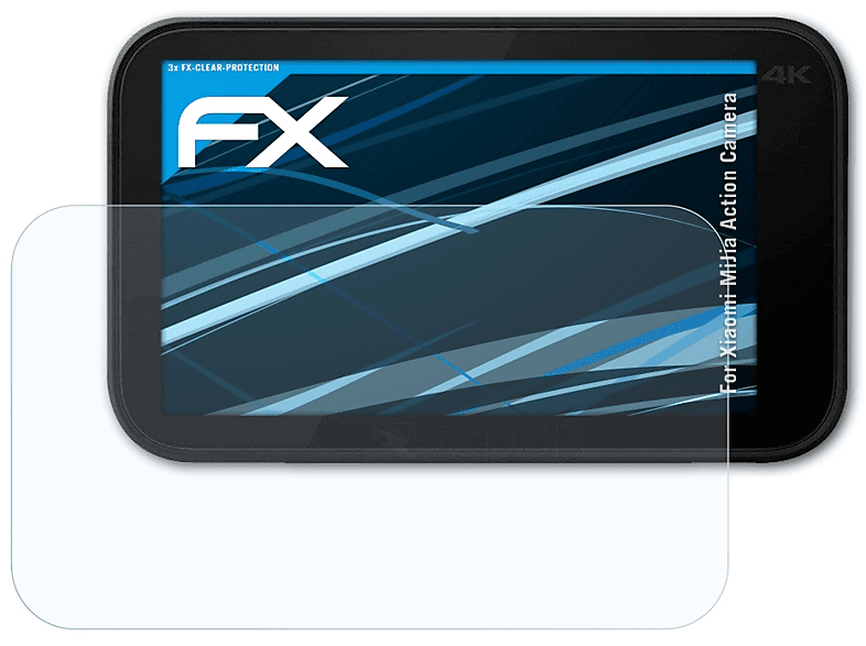 ATFOLIX 3x FX-Clear Displayschutz(für Action MiJia Camera) Xiaomi