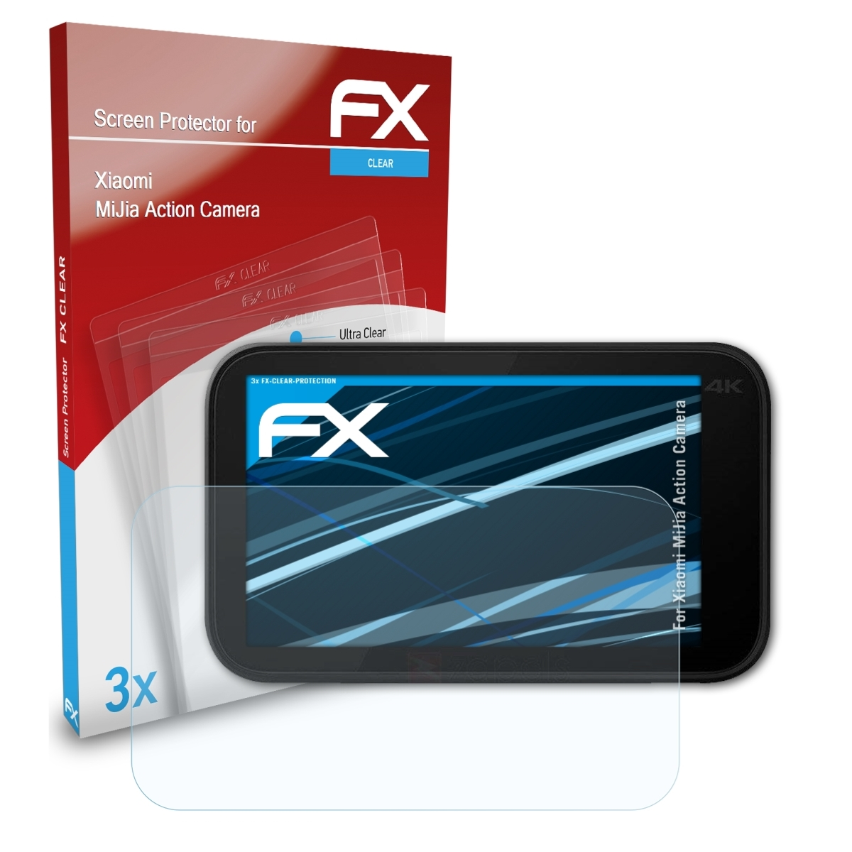 Xiaomi FX-Clear Action Camera) ATFOLIX 3x MiJia Displayschutz(für
