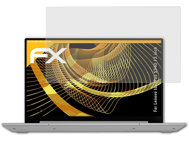 ATFOLIX 2x FX-Antireflex Displayschutz(für Lenovo IdeaPad S340 (13 inch))