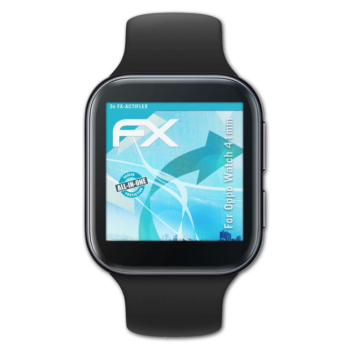 ATFOLIX FX-ActiFleX Oppo Watch Displayschutz(für 3x (41mm))