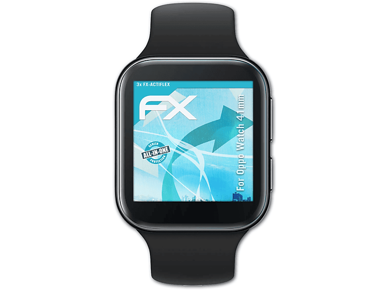 [Im Angebot zum niedrigsten Online-Preis] ATFOLIX 3x FX-ActiFleX Displayschutz(für Oppo Watch (41mm))