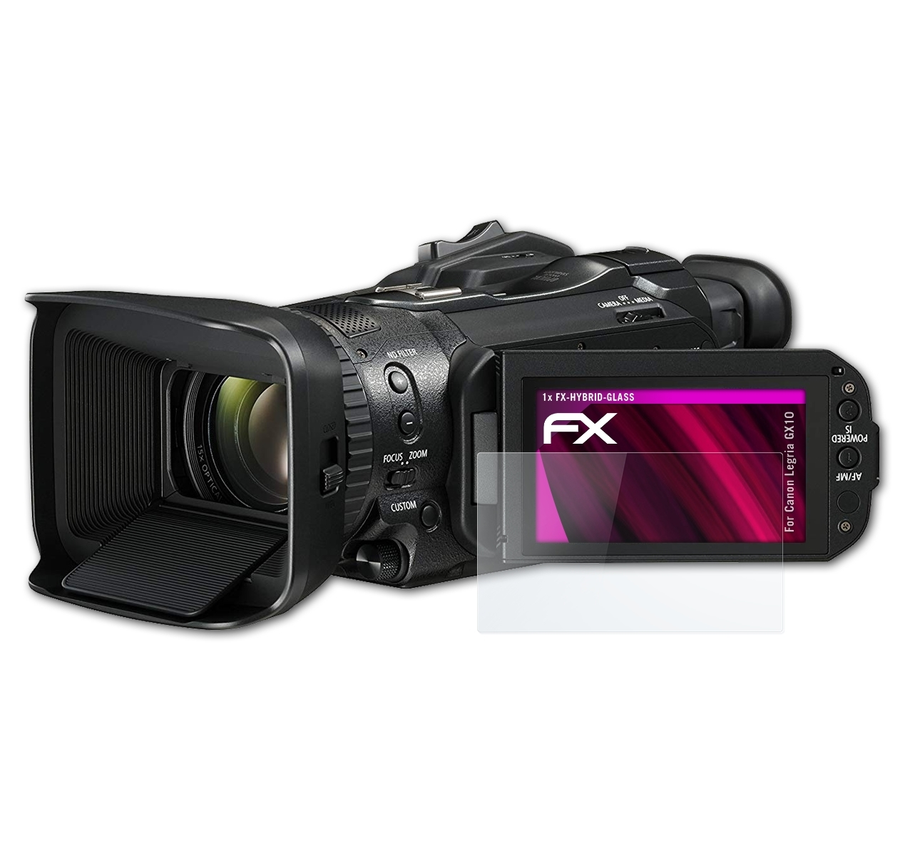 Canon FX-Hybrid-Glass Legria ATFOLIX GX10) Schutzglas(für