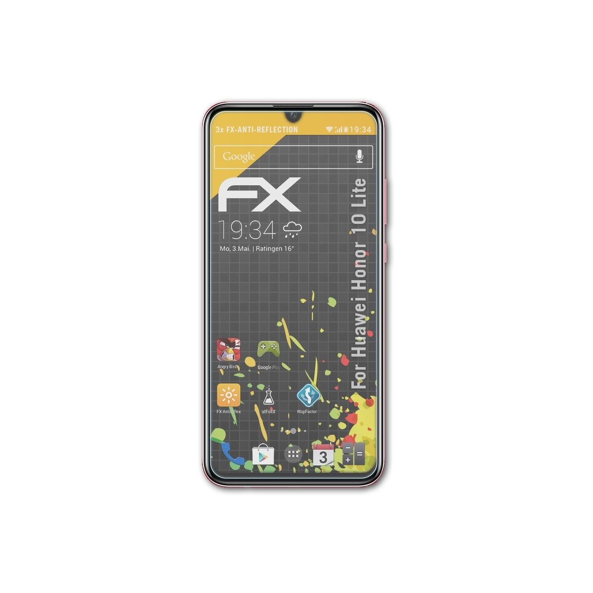ATFOLIX 3x FX-Antireflex Lite) 10 Huawei Displayschutz(für Honor