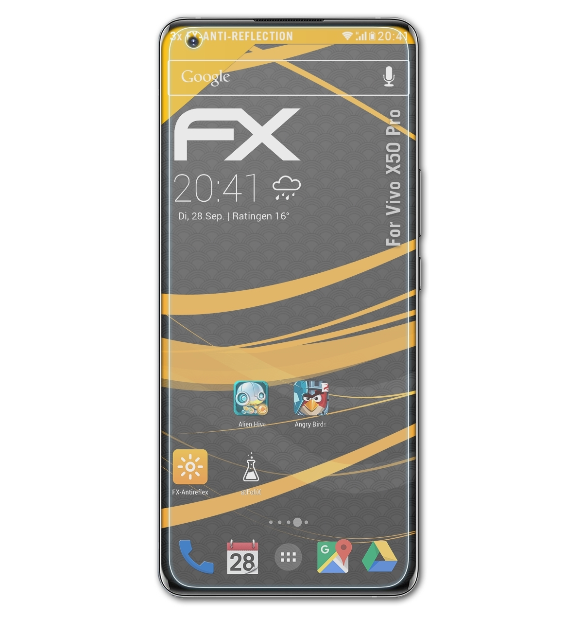 Pro) ATFOLIX X50 FX-Antireflex Vivo 3x Displayschutz(für