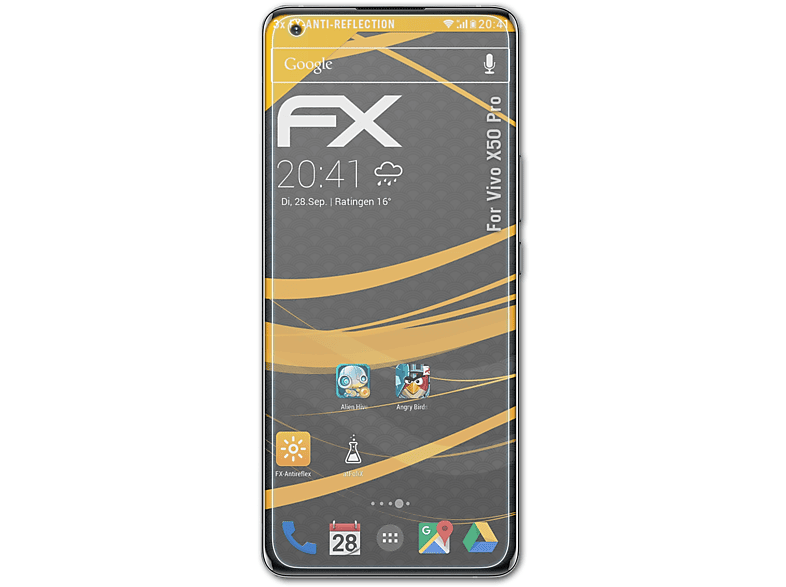 ATFOLIX 3x FX-Antireflex Displayschutz(für Vivo X50 Pro)