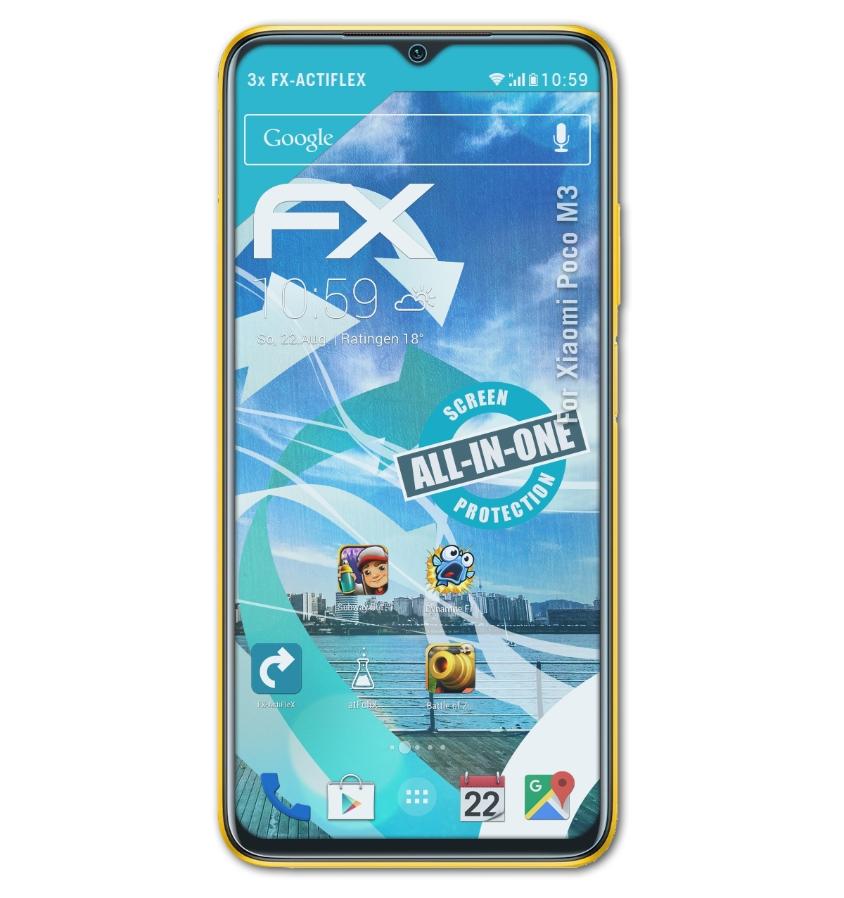 ATFOLIX 3x FX-ActiFleX Xiaomi Poco Displayschutz(für M3)