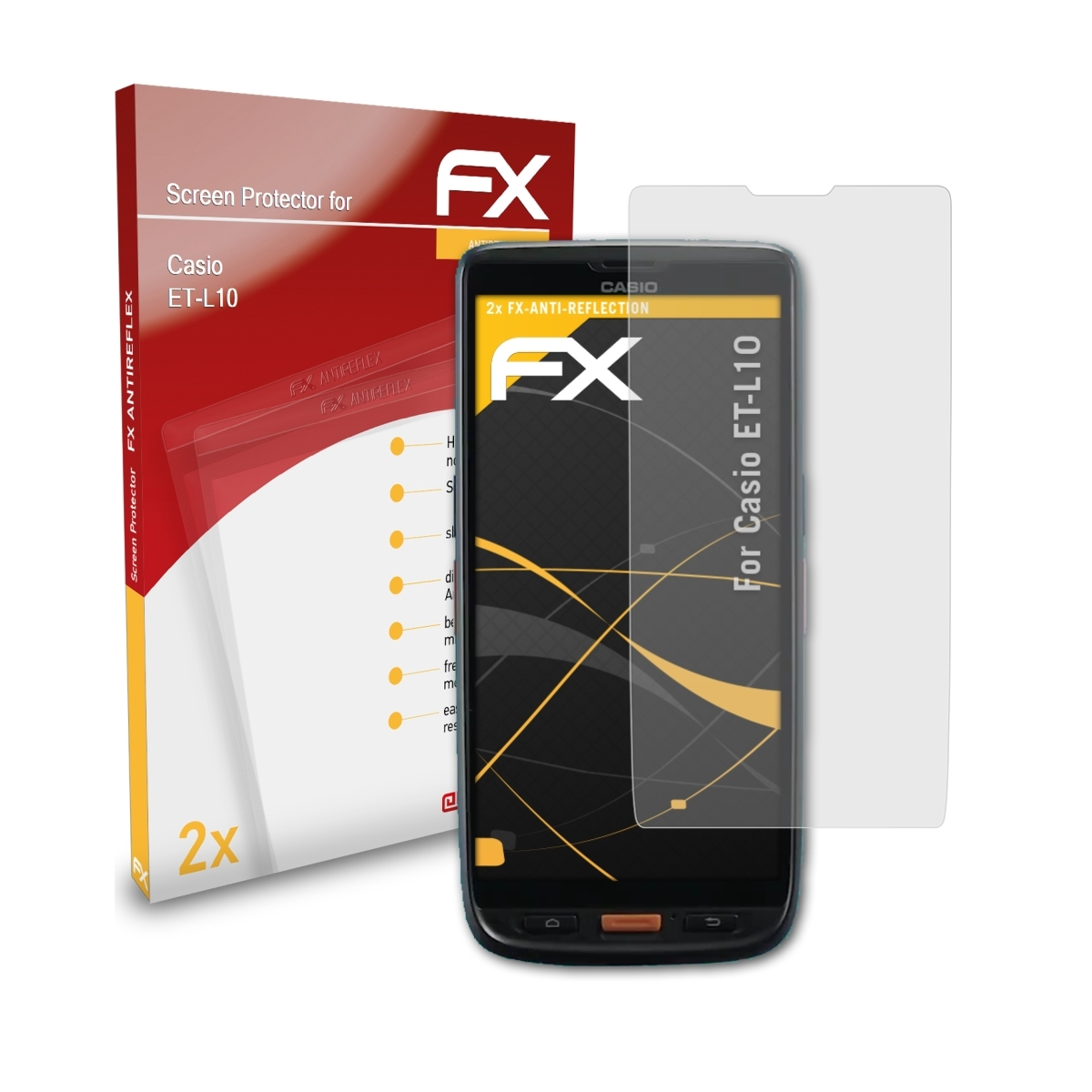 2x Displayschutz(für ET-L10) FX-Antireflex Casio ATFOLIX
