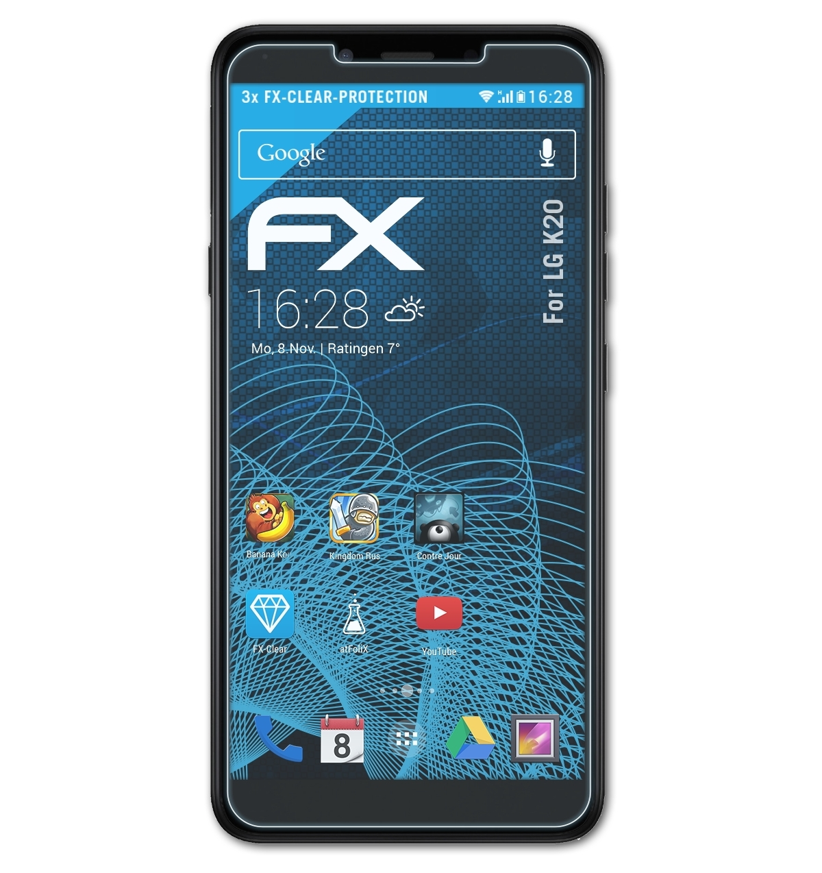 K20) ATFOLIX LG FX-Clear Displayschutz(für 3x