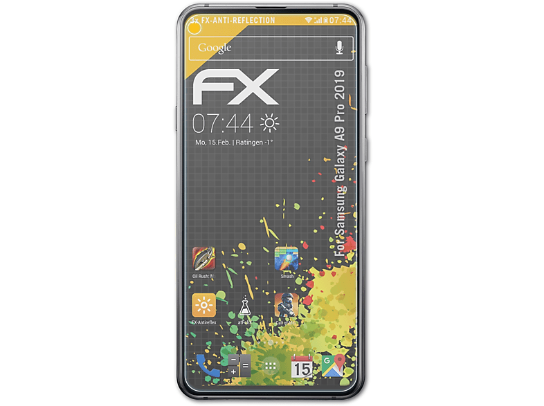 Samsung A9 3x ATFOLIX 2019) Displayschutz(für FX-Antireflex Pro Galaxy