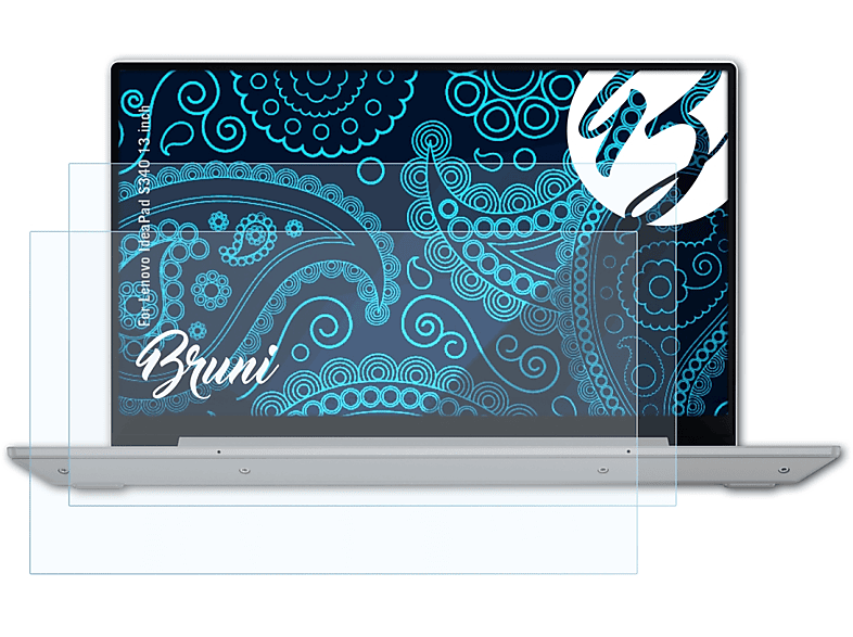 BRUNI 2x Basics-Clear Schutzfolie(für Lenovo IdeaPad S340 (13 inch))