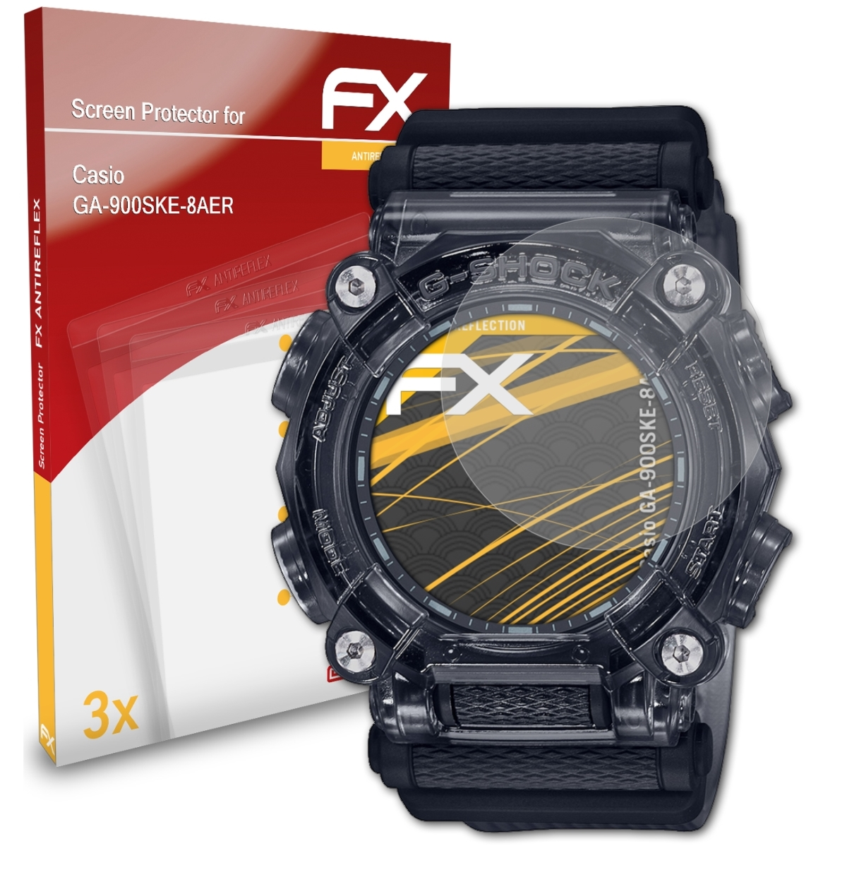 ATFOLIX 3x FX-Antireflex Casio Displayschutz(für GA-900SKE-8AER)