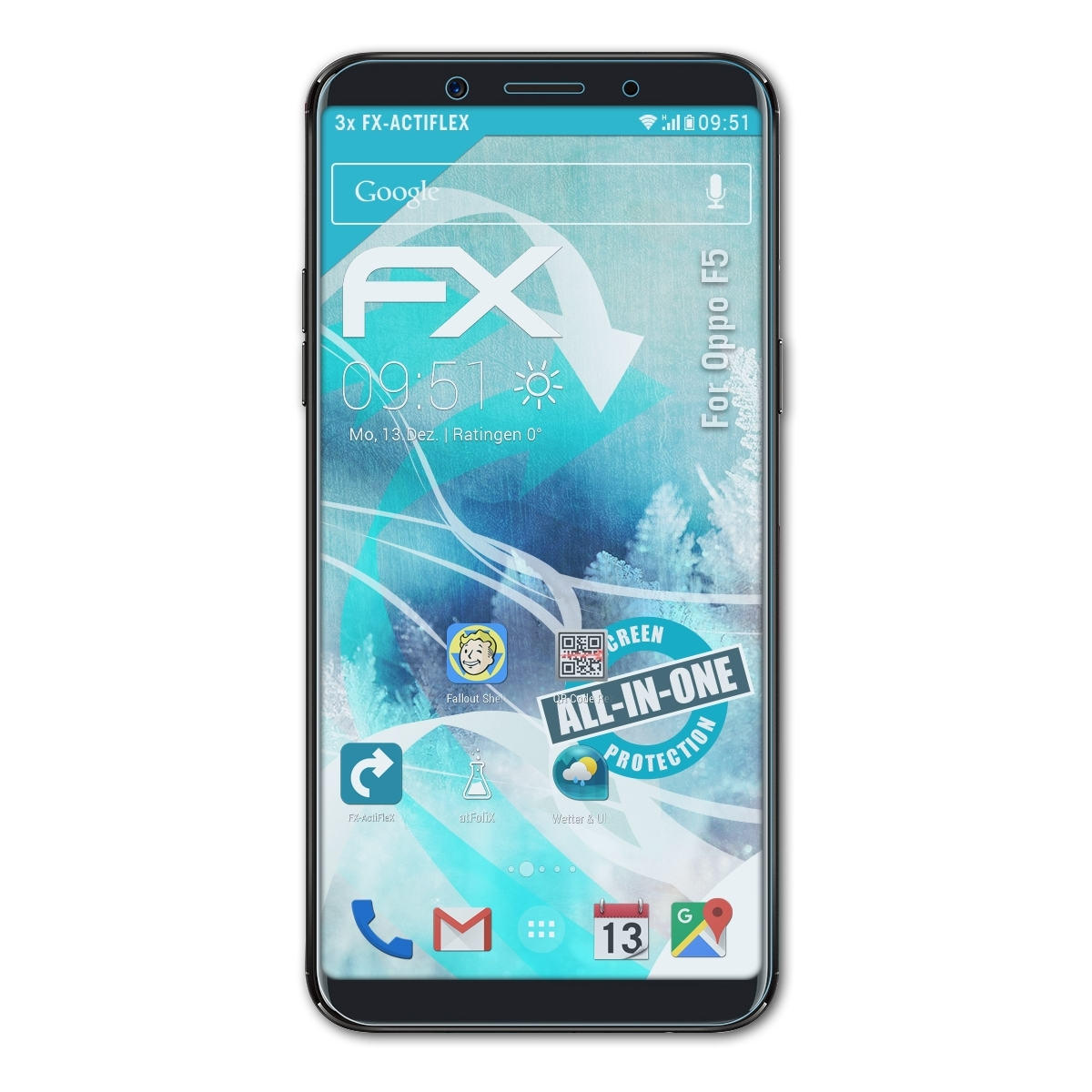 ATFOLIX 3x FX-ActiFleX Displayschutz(für Oppo F5)