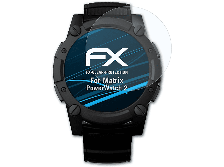 ATFOLIX 3x FX-Clear Displayschutz(für Matrix PowerWatch 2)