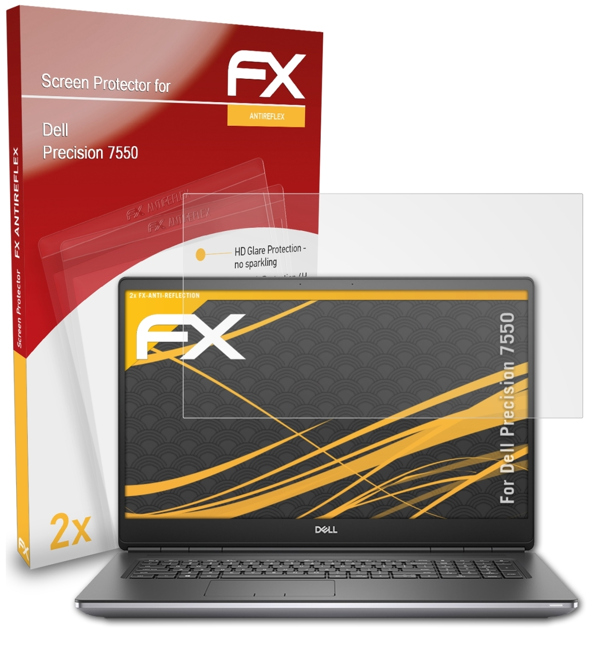 Dell 2x FX-Antireflex Displayschutz(für ATFOLIX 7550) Precision