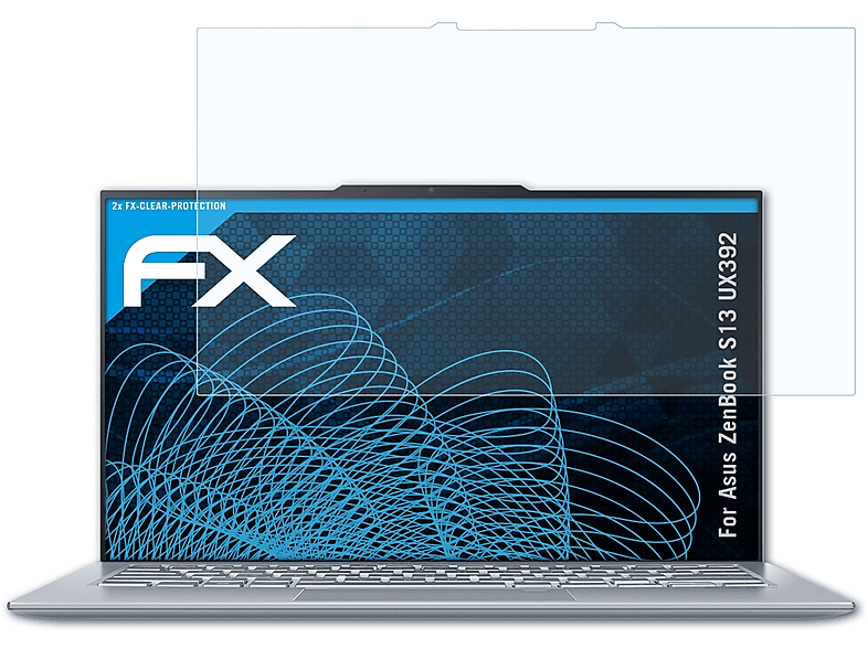 ATFOLIX 2x Asus (UX392)) Displayschutz(für S13 ZenBook FX-Clear