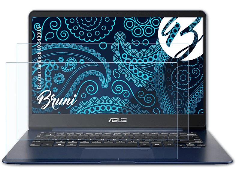 BRUNI 2x Basics-Clear Schutzfolie(für (UX3430UA)) ZenBook Asus