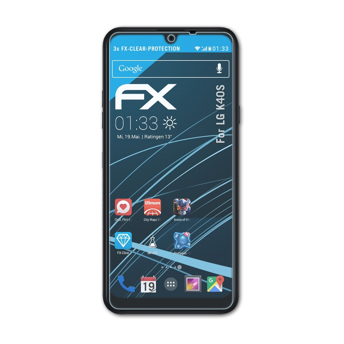 3x LG FX-Clear Displayschutz(für ATFOLIX K40S)