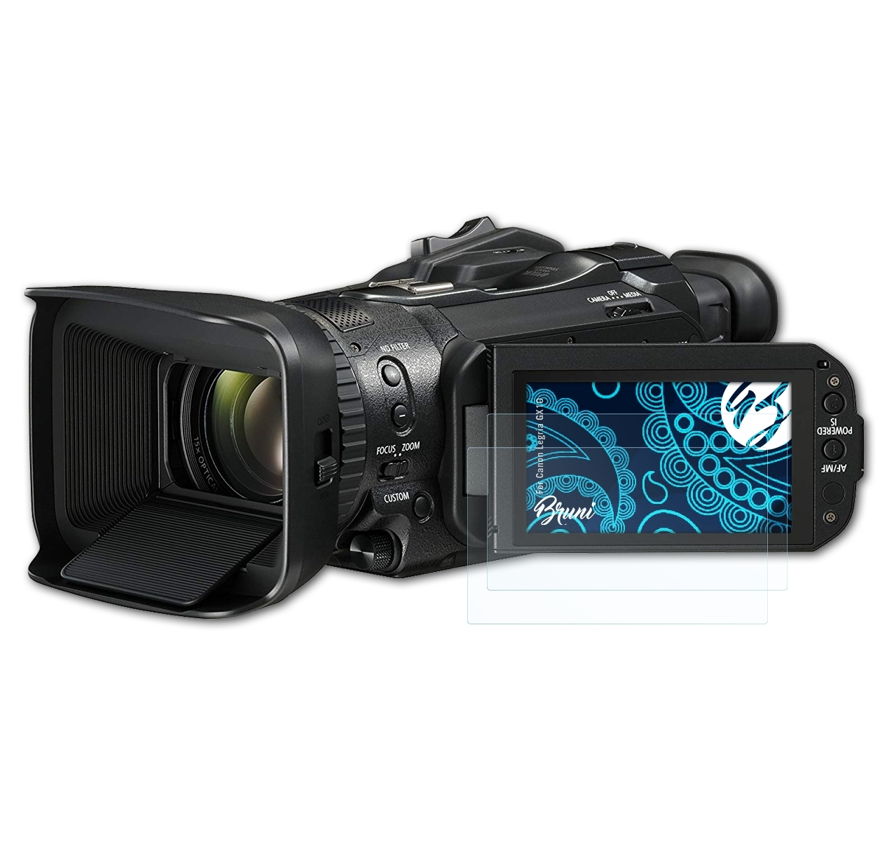 BRUNI 2x Legria Canon GX10) Basics-Clear Schutzfolie(für
