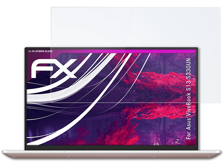 ATFOLIX FX-Hybrid-Glass Schutzglas(für Asus (S330UN)) VivoBook S13