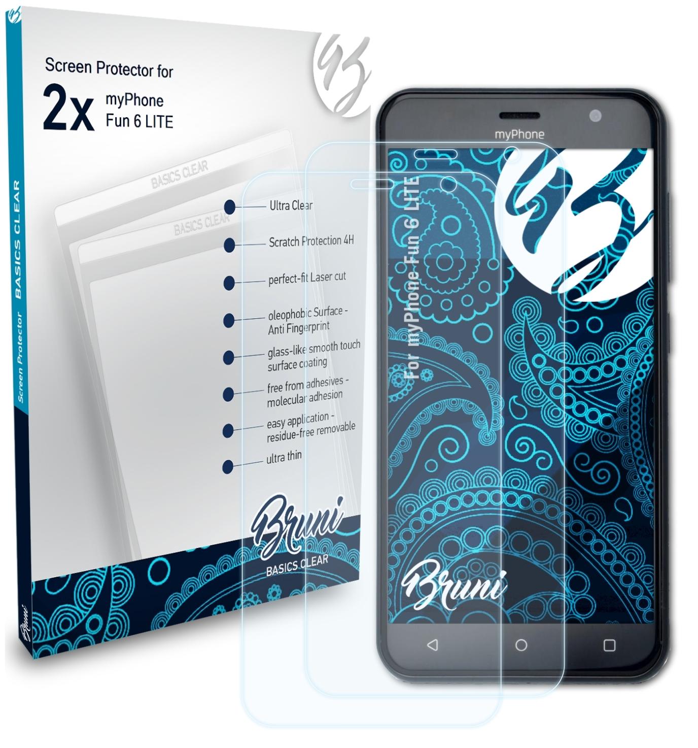 6 Schutzfolie(für BRUNI 2x Fun LITE) Basics-Clear myPhone