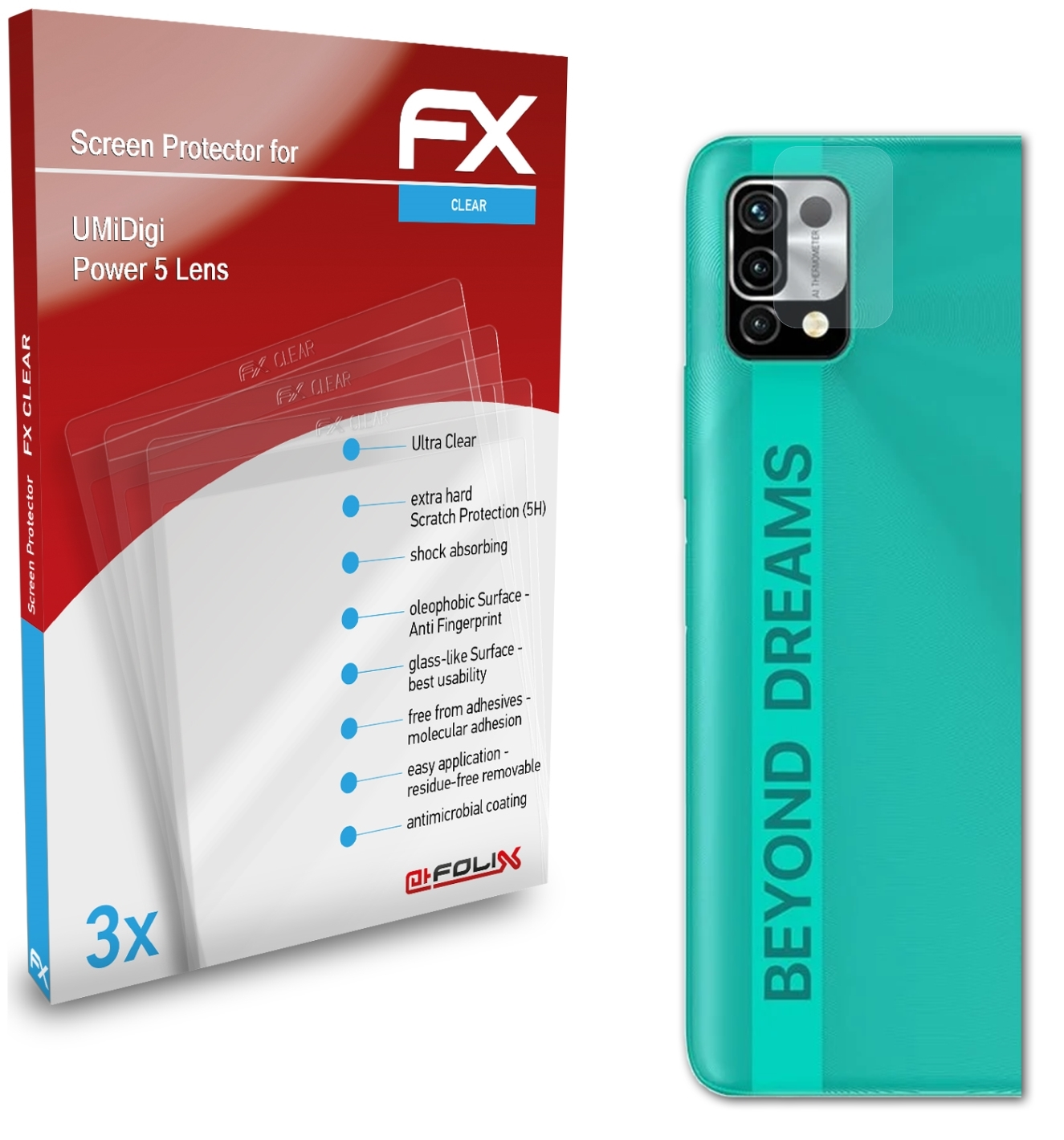FX-Clear Displayschutz(für Power 3x ATFOLIX UMiDigi Lens) 5