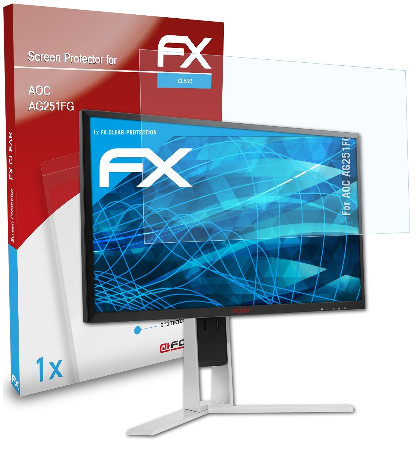 AOC AG251FG) Displayschutz(für FX-Clear ATFOLIX