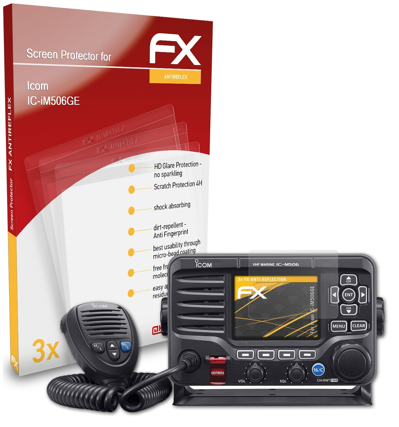 Icom FX-Antireflex ATFOLIX 3x IC-iM506GE) Displayschutz(für