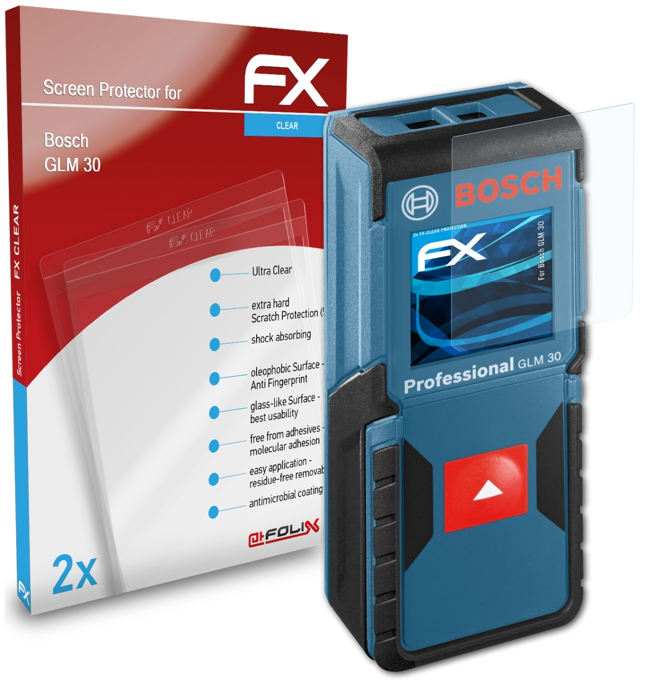 Bosch GLM ATFOLIX Displayschutz(für 30) 2x FX-Clear