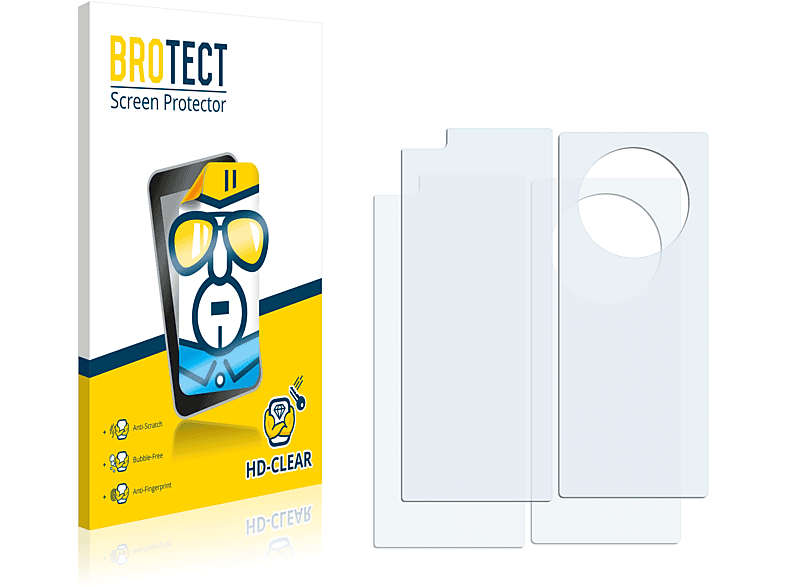 BROTECT 2x klare Schutzfolie(für Huawei Mate 40 Pro (Vorder + Rückseite))